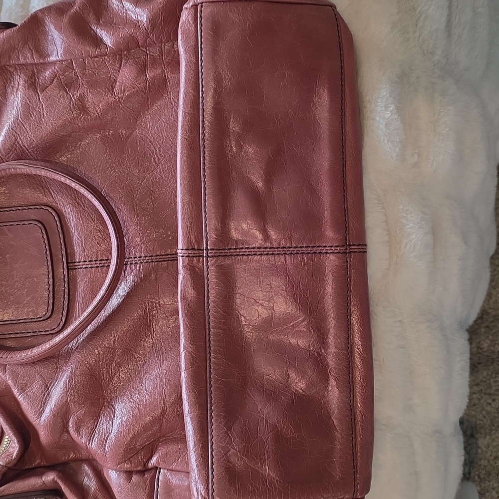HOBO Women's Dusty Rose Sheila Leather Hobo Bag Ex Cond - Picture 3 of 7